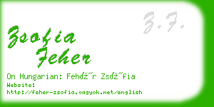 zsofia feher business card